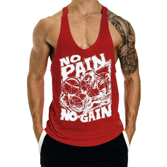 Men’s Loose-Fit Cotton Training Tank – Racerback Gym Top