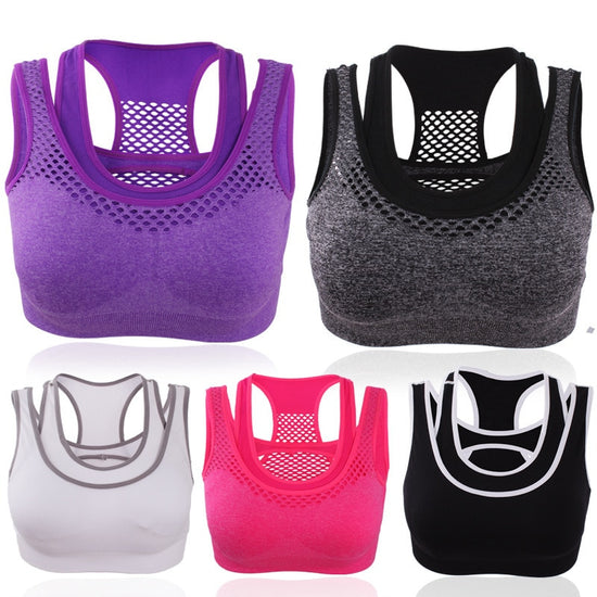 Women’s Padded Sports Bra – Breathable Gym, Running & Yoga Top