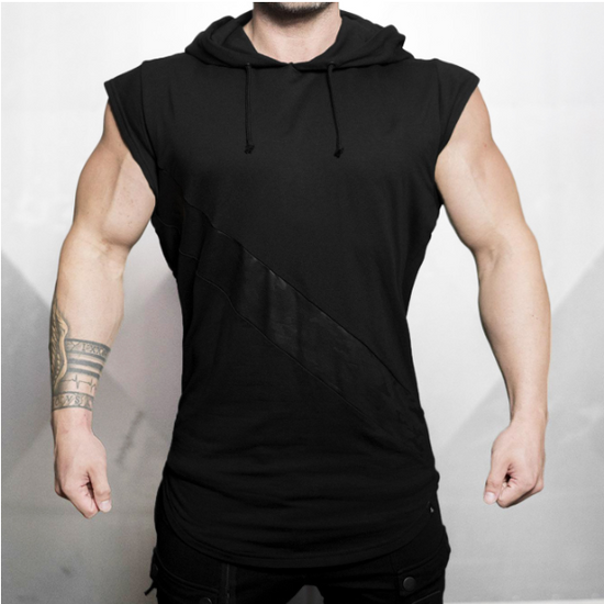 Men’s Hooded Training Vest – Lightweight Gym Tank