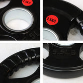 Rubber-coated cast iron weight plates