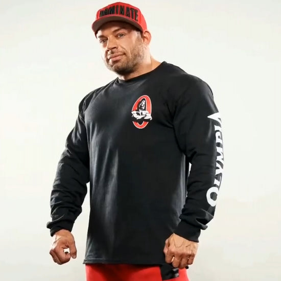 Men’s Long-Sleeve Cotton Training Top – Gym & Running Layer
