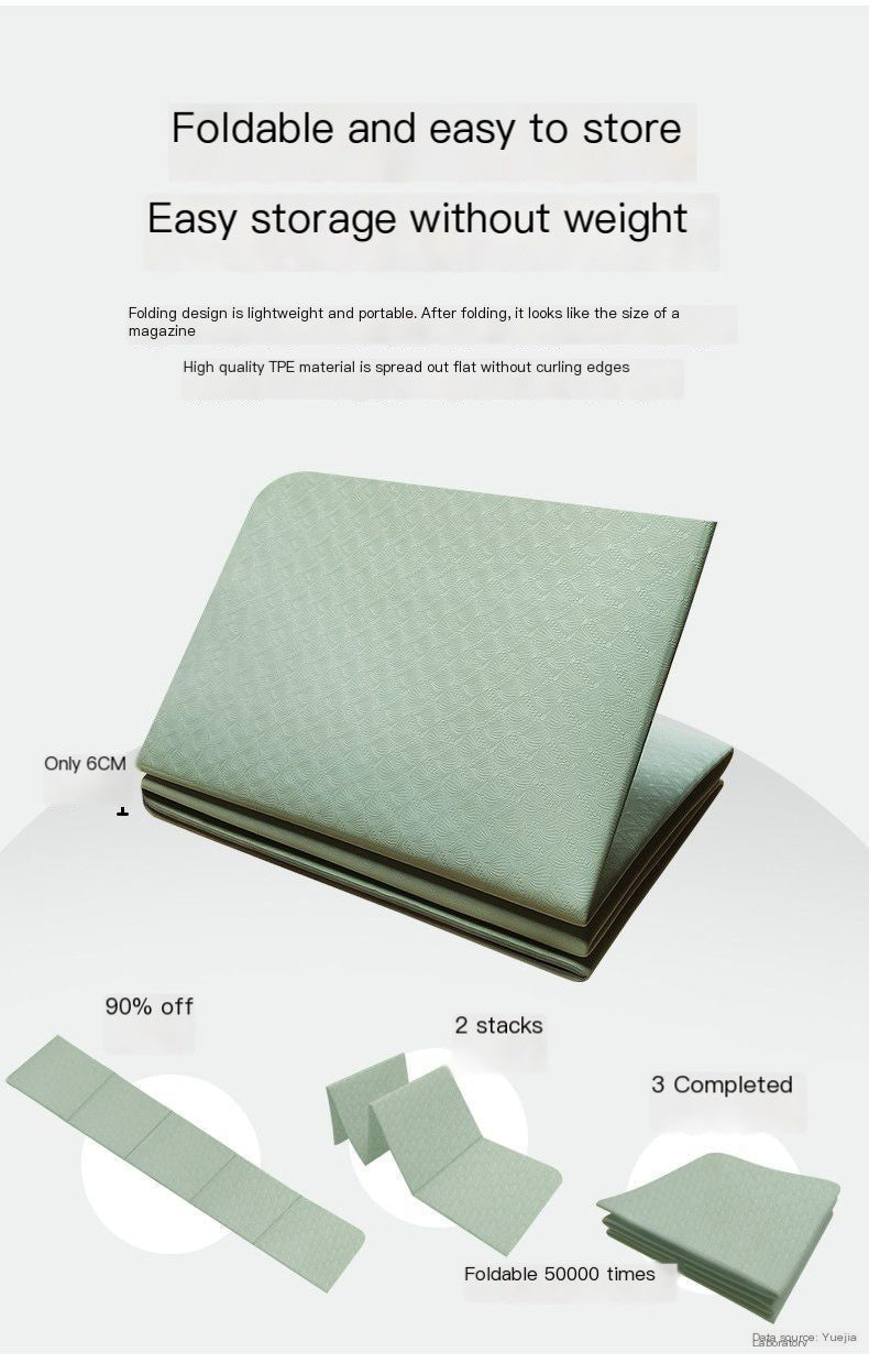 Foldable TPE Yoga Mat – 183 × 61 cm