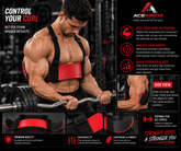 AceFindz Fitness Bicep Training Board in use showing correct arm positioning