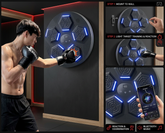 Smart Bluetooth Boxing Machine how it works with wall mounting, light target training and Bluetooth music