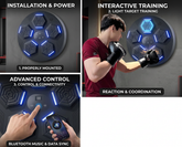 Smart Bluetooth Boxing Machine installation, interactive light training and control features