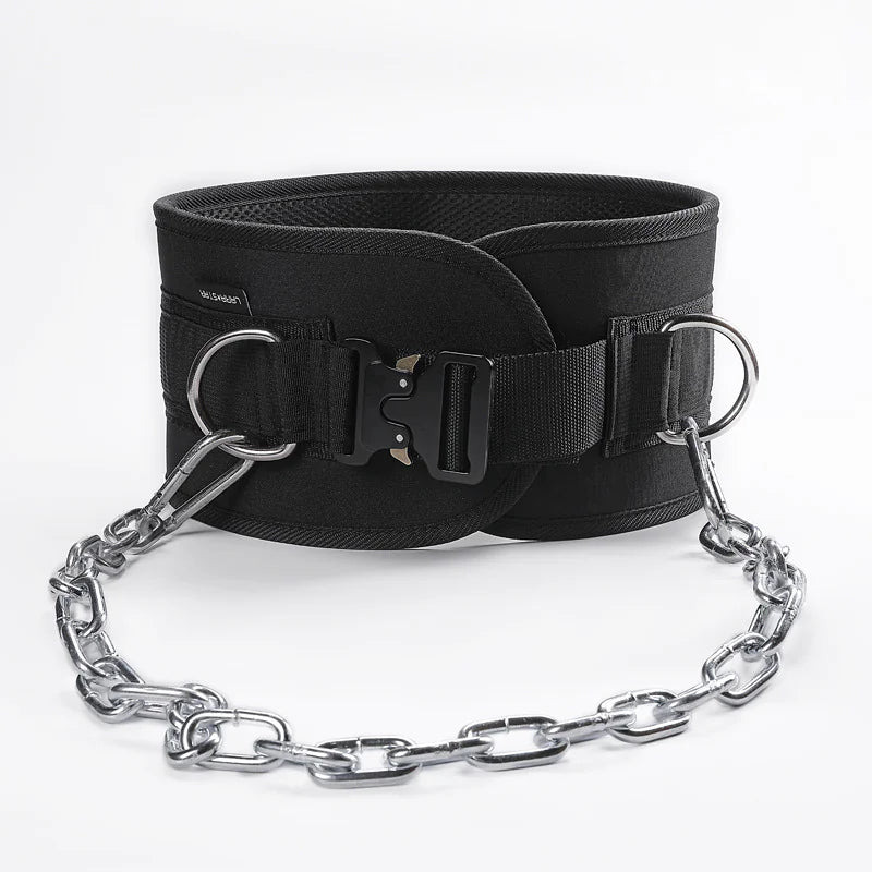 Weighted Dip & Pull-Up Belt – Plate-Loading Strength Belt