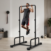 Athlete using the Home Pull-Up Station in a home gym