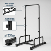 Home Pull-Up Station frame, adjustment knobs and non-slip feet