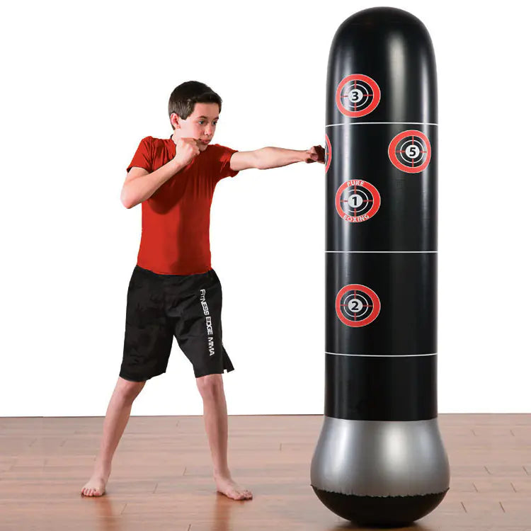 1.6 m black inflatable stand-up punching bag supplier image