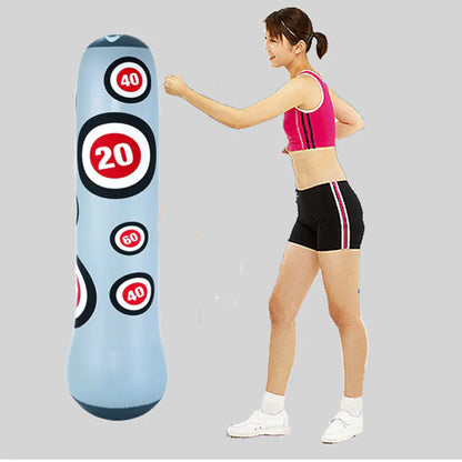 1.6 m black inflatable stand-up punching bag supplier image