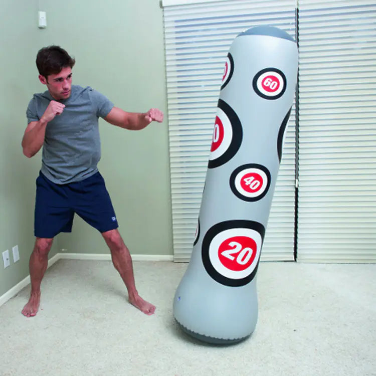 1.6 m black inflatable stand-up punching bag supplier image